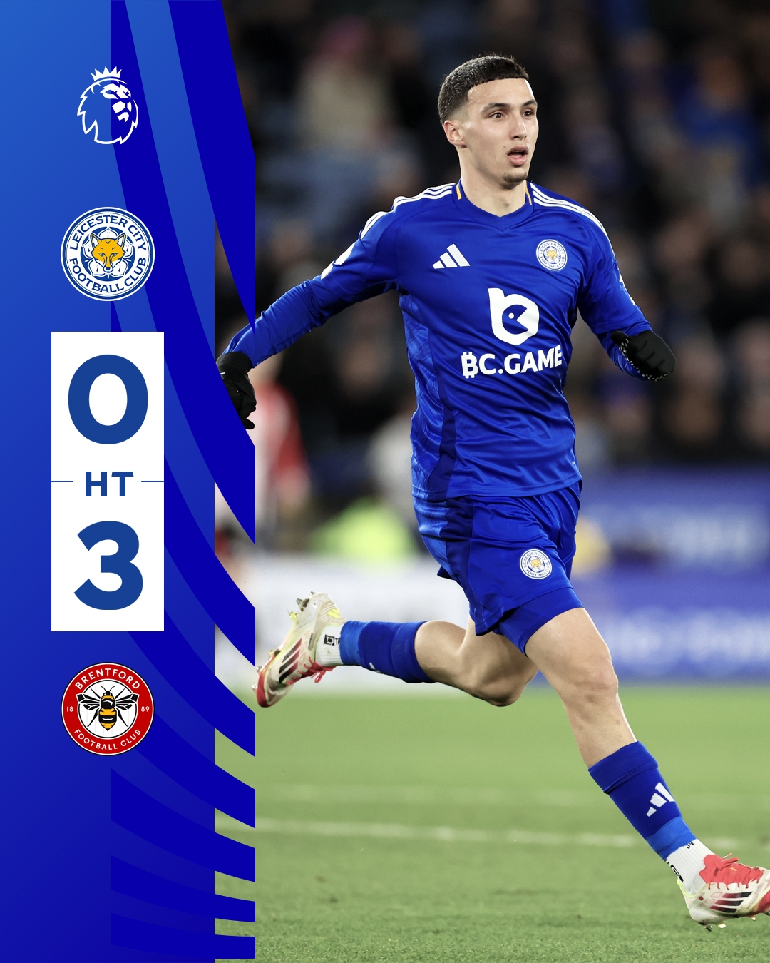  半場(chǎng)0-3！萊斯特若不進(jìn)球輸球，將主場(chǎng)6連敗0進(jìn)球創(chuàng)歷史最糟戰(zhàn)績(jī)