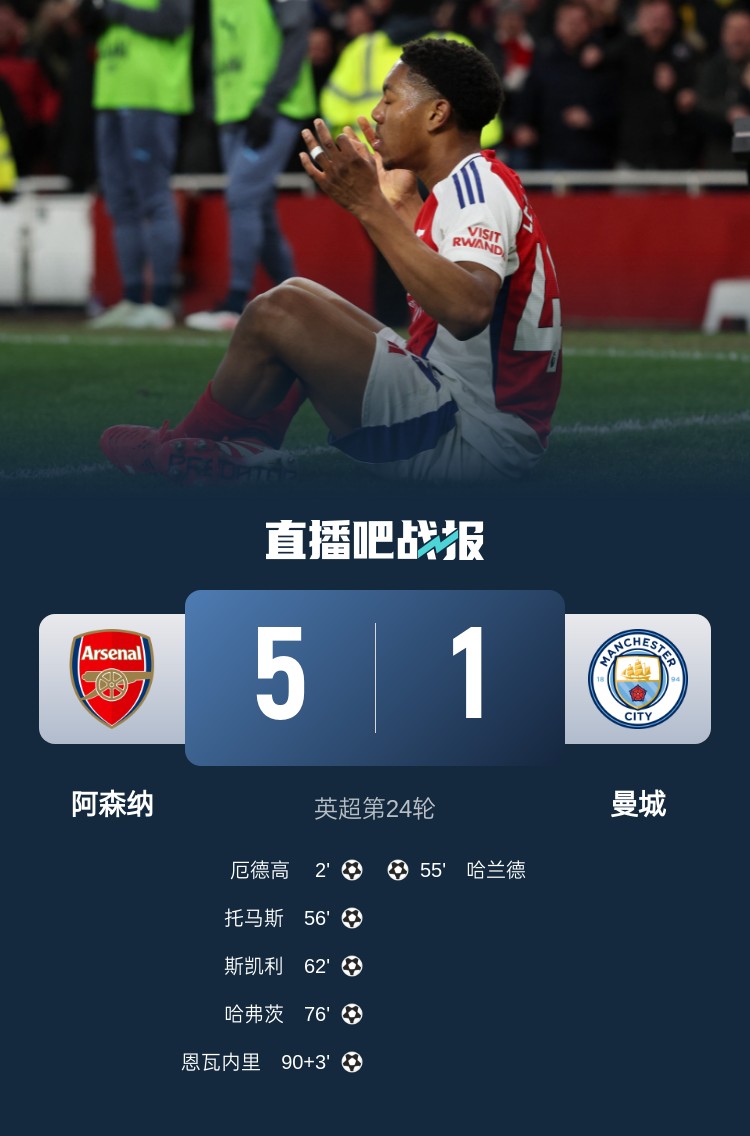  硬氣槍手無(wú)畏強(qiáng)敵！阿森納本賽季5-1碾壓曼城，3-0完勝皇馬