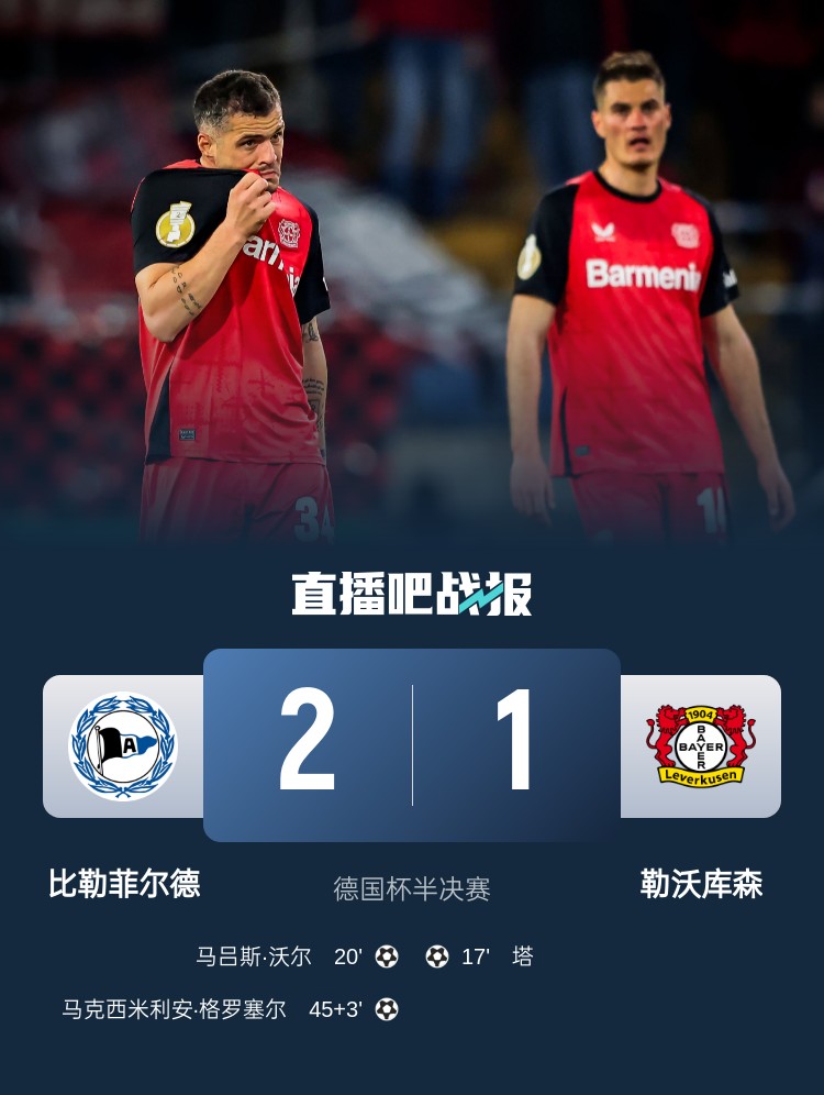  比勒菲爾德是史上第4支晉級(jí)德國(guó)杯決賽的德丙球隊(duì)，此前3隊(duì)未奪冠